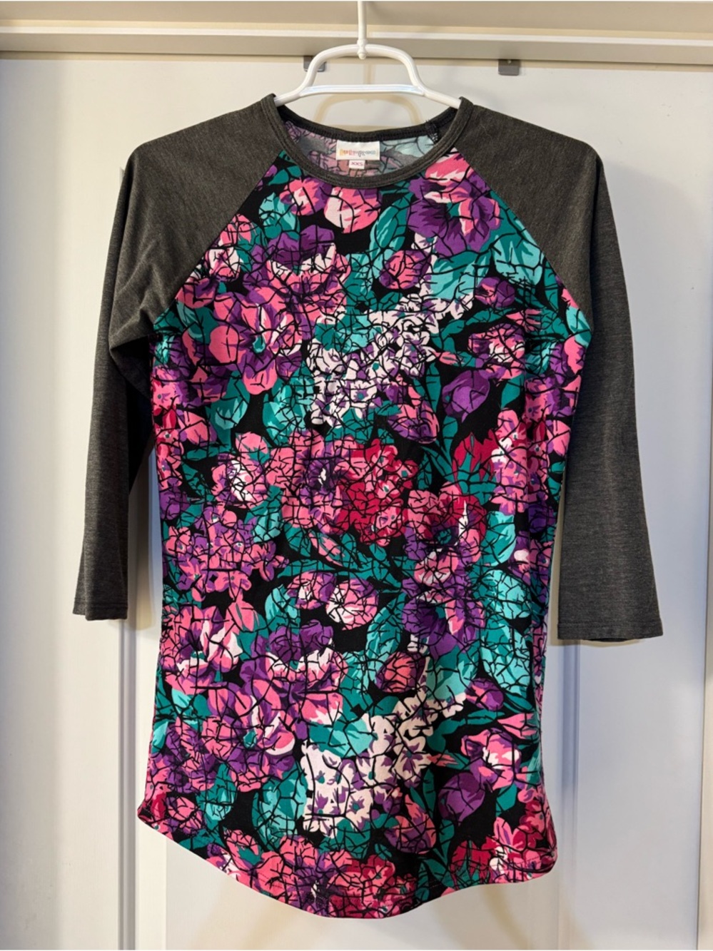 LuLaRoe baseball tee, size XXS